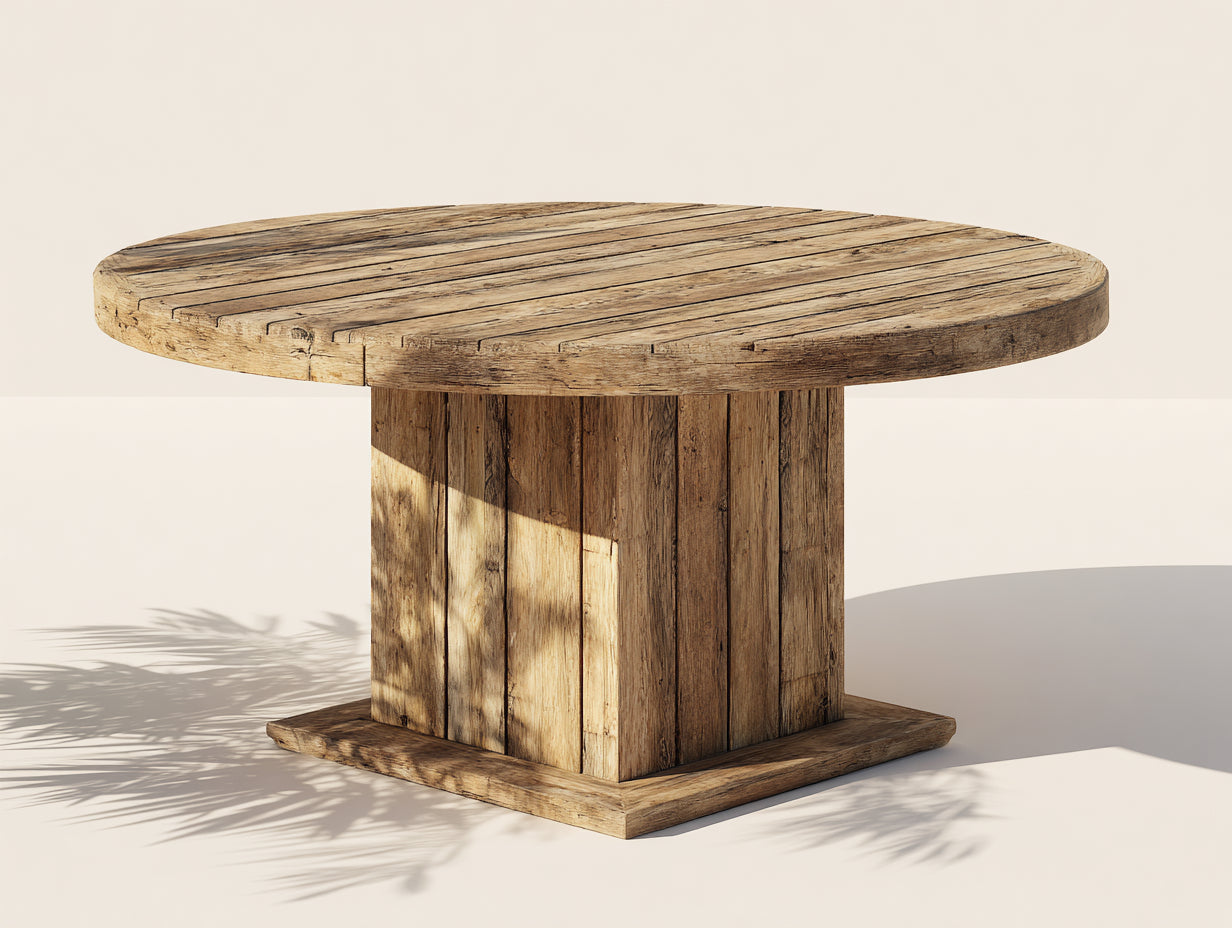 Table de jardin - Bois de teck - 180 x 180 x 75 cm - Bois naturel - Style contemporain