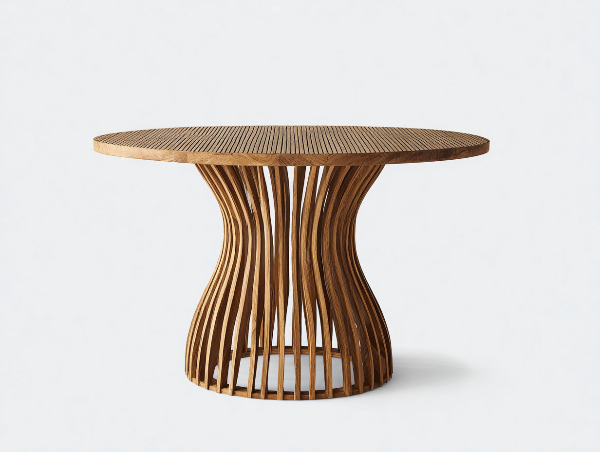 Table de jardin - Bois de teck - 150 x 150 x 75 cm - Bois naturel - Style contemporain