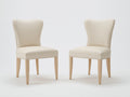Chaise de salle à manger - Similicuir-bois - 52 x 58 x 86 cm - Blanc-Bois clair - Style moderne élégant