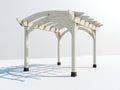 Tonnelle de jardin - Bois - 350 x 300 x 250 cm - Blanc - Style classique à structure arquée