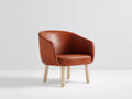 Chaise de salle à manger - Similicuir-bois - 66 x 62 x 78 cm - Marron-Bois clair - Style moderne arrondi