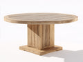 Table de jardin - Bois de teck - 160 x 160 x 75 cm - Bois naturel - Style contemporain