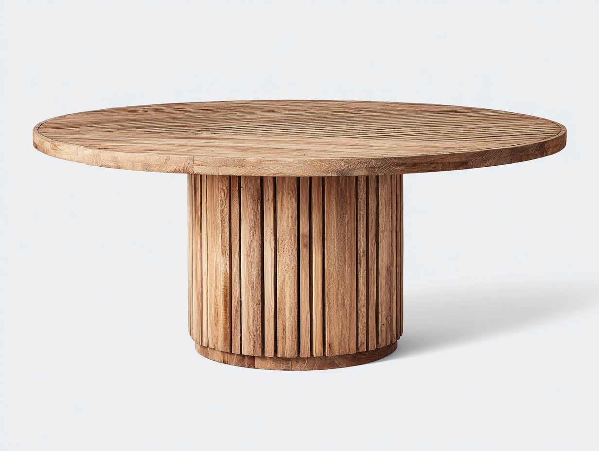 Table de jardin - Bois de teck - 180 x 180 x 75 cm - Bois naturel - Style contemporain