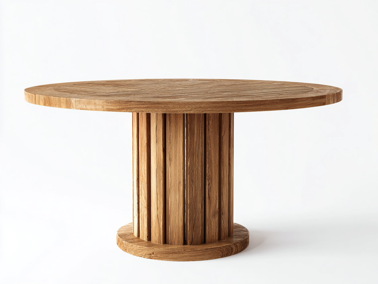 Table de jardin - Bois de teck - 150 x 150 x 75 cm - Bois naturel - Style contemporain