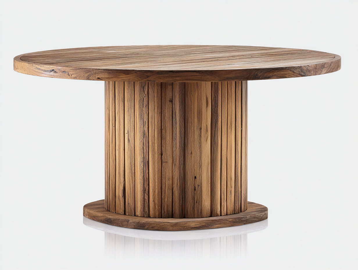 Table de jardin - Bois de teck - 160 x 160 x 75 cm - Bois naturel - Style contemporain